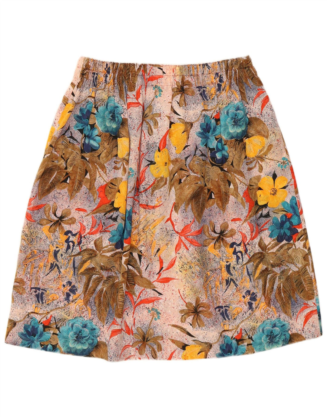 Vintage Γυναικεία Γραφική Φούστα Α-Line W30 Μεσαία Πολύχρωμη Floral
