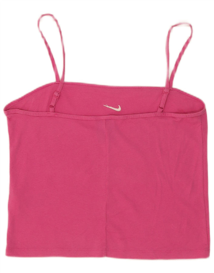 Nike Womens Cami Top UK 14 Μεγάλο ροζ βαμβακερό