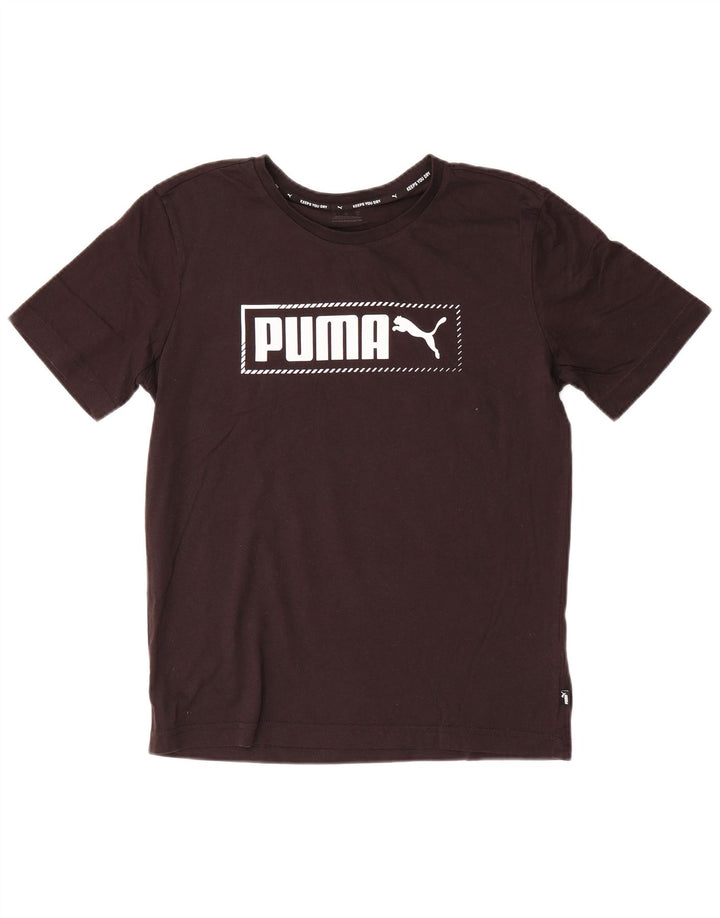 Ανδρικό γραφικό μπλουζάκι Puma, μικρό μαύρο βαμβακερό