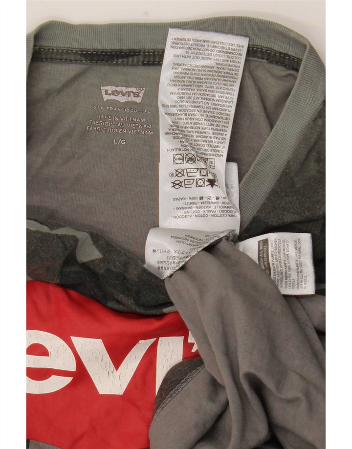 Ανδρικό γραφικό μπλουζάκι Levi's Top μεγάλο πολύχρωμο βαμβακερό καμουφλάζ