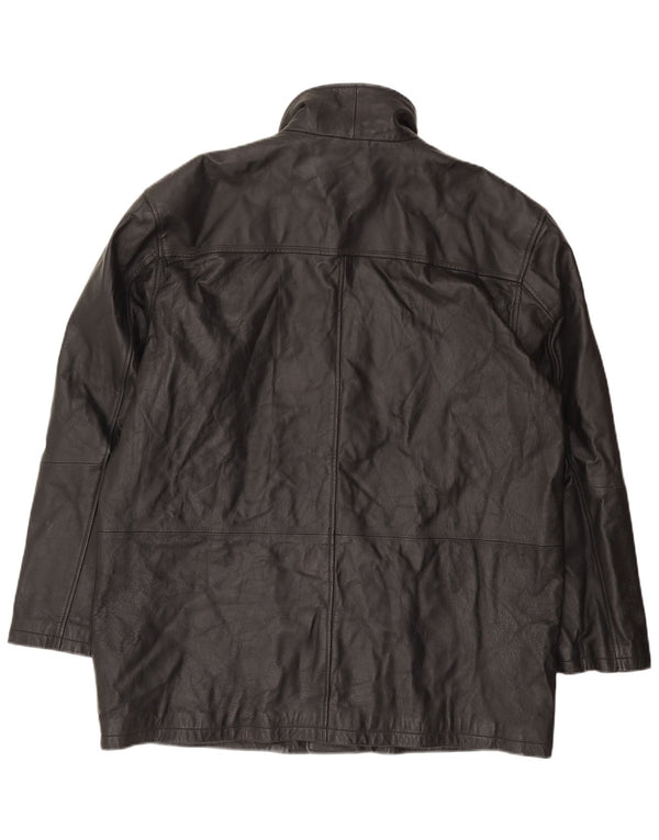 Vintage Ανδρικό Δερμάτινο Μπουφάν IT 58 4XL Μαύρο