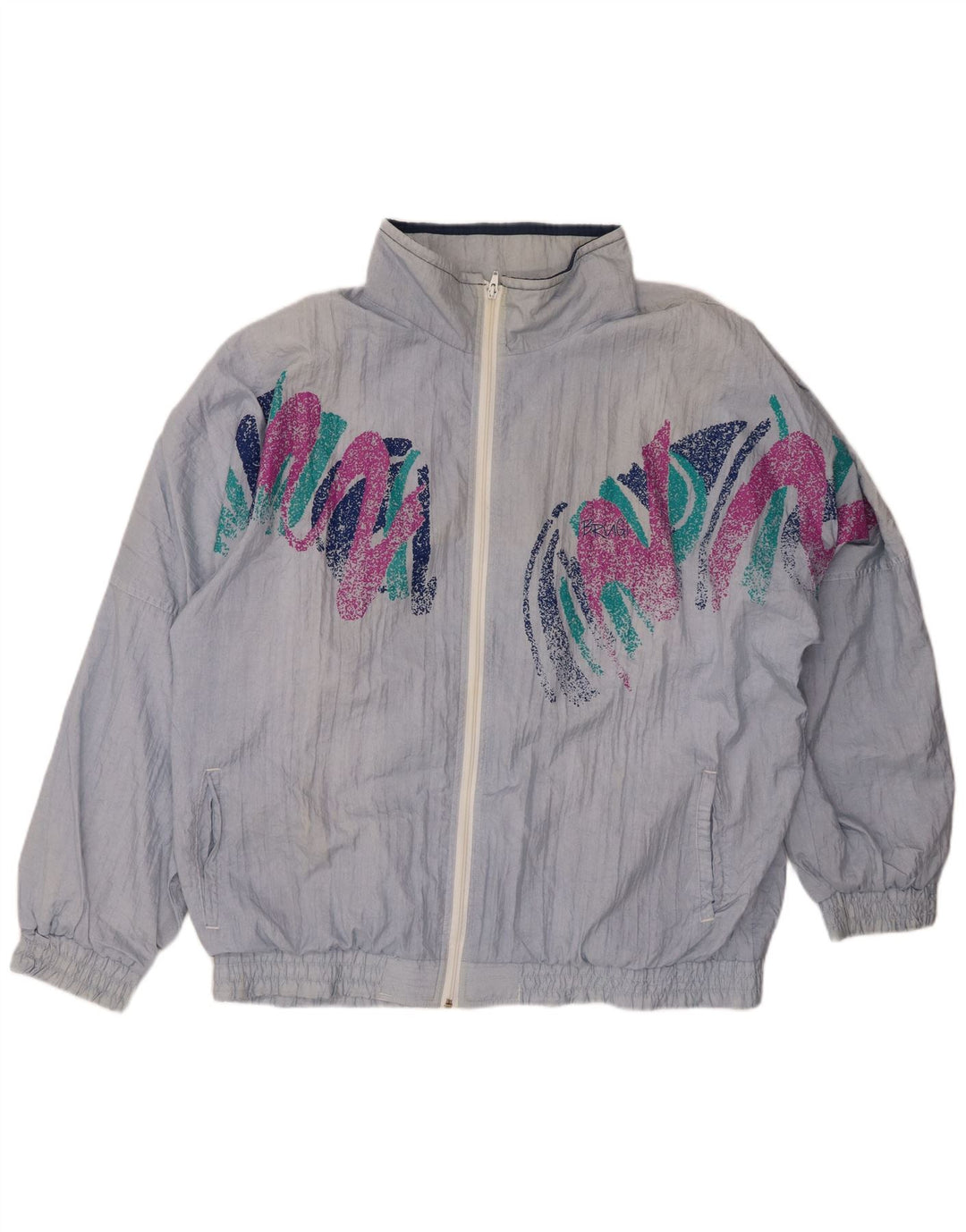 BRUGI Ανδρική φόρμα γυμναστικής με γραφικά Loose Fit Top Jacket XL Blue Polyester