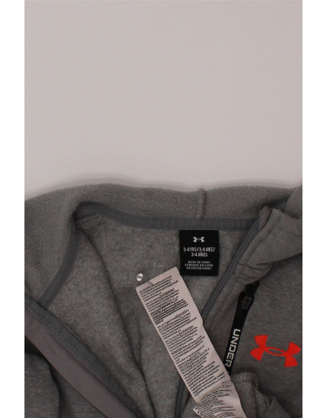 Πουλόβερ UNDER Armour Boys Zip Hoodie 3-4 ετών Γκρι