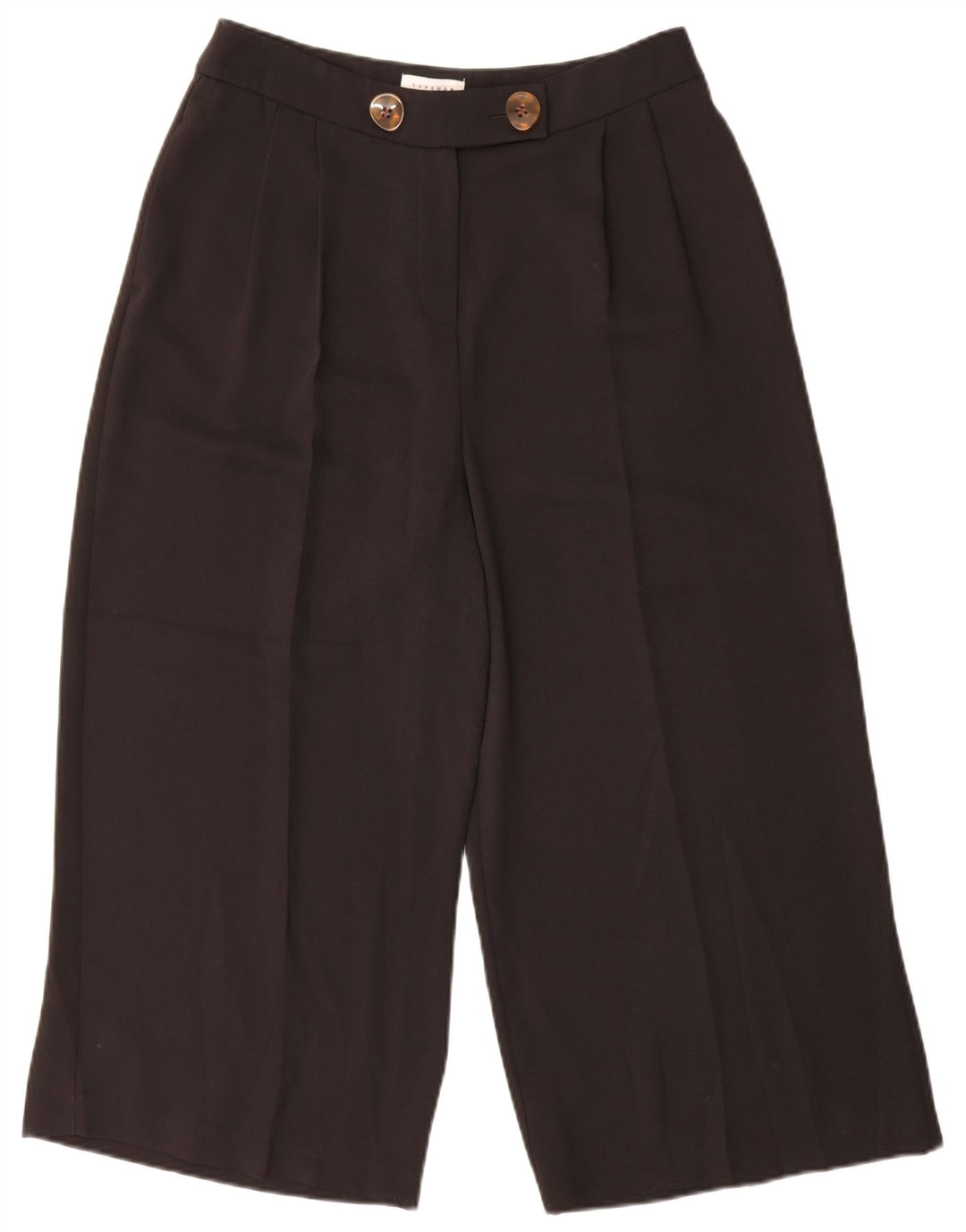 Topshop Γυναικείο παντελόνι Capri UK 12 Medium W30 L21 μαύρο πολυεστέρα