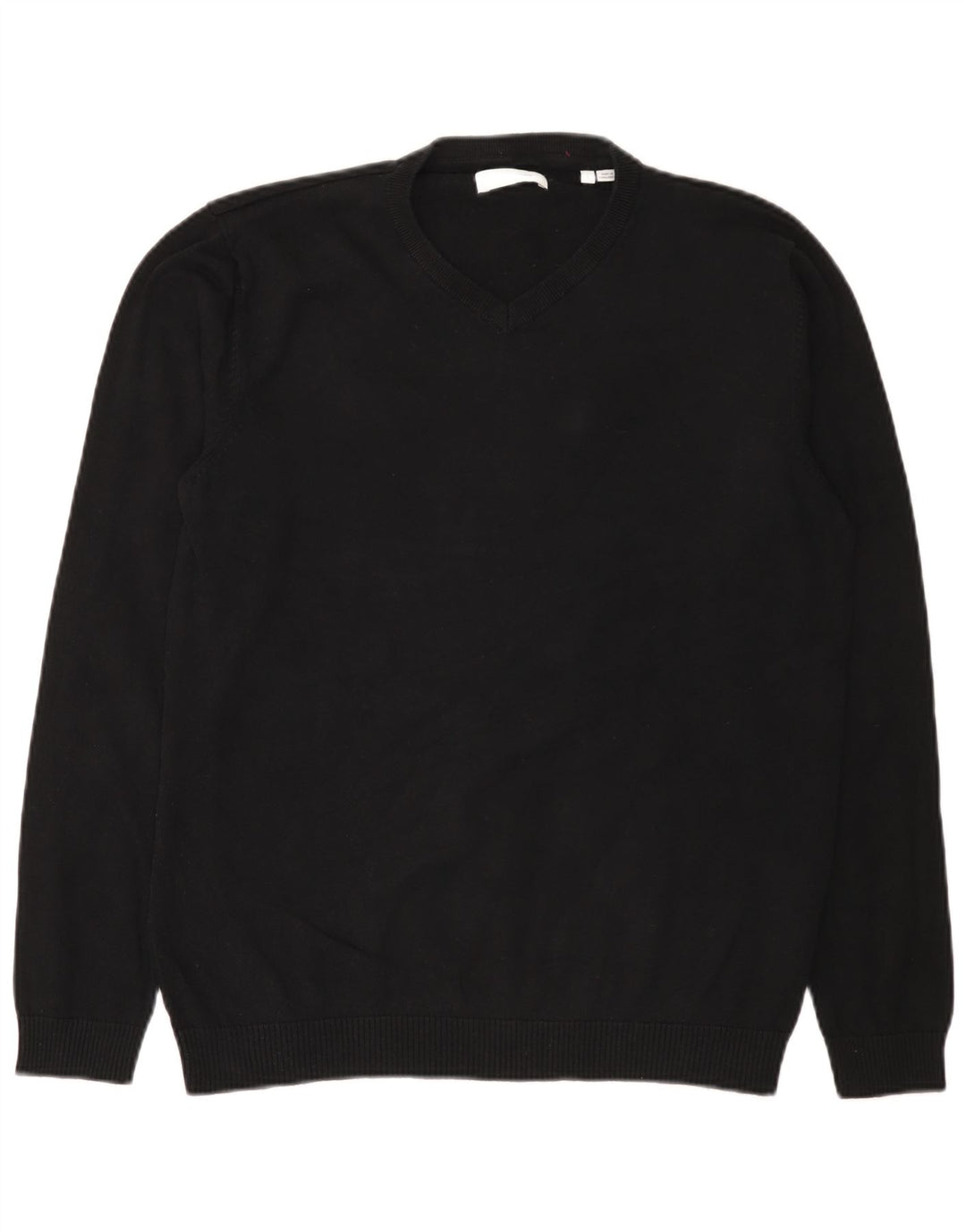 Jack & Jones Ανδρικό πουλόβερ με λαιμόκοψη με λαιμόκοψη μεγάλο μαύρο βαμβακερό