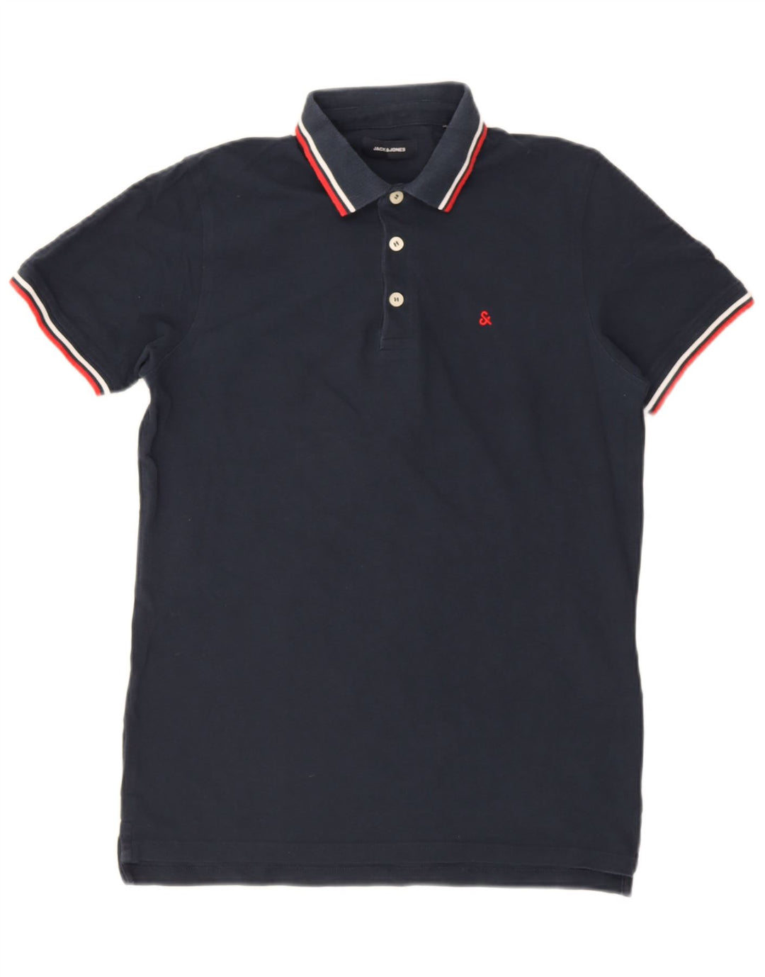 Ανδρικό μπλουζάκι πόλο Jack & Jones, μεσαίο ναυτικό, βαμβακερό