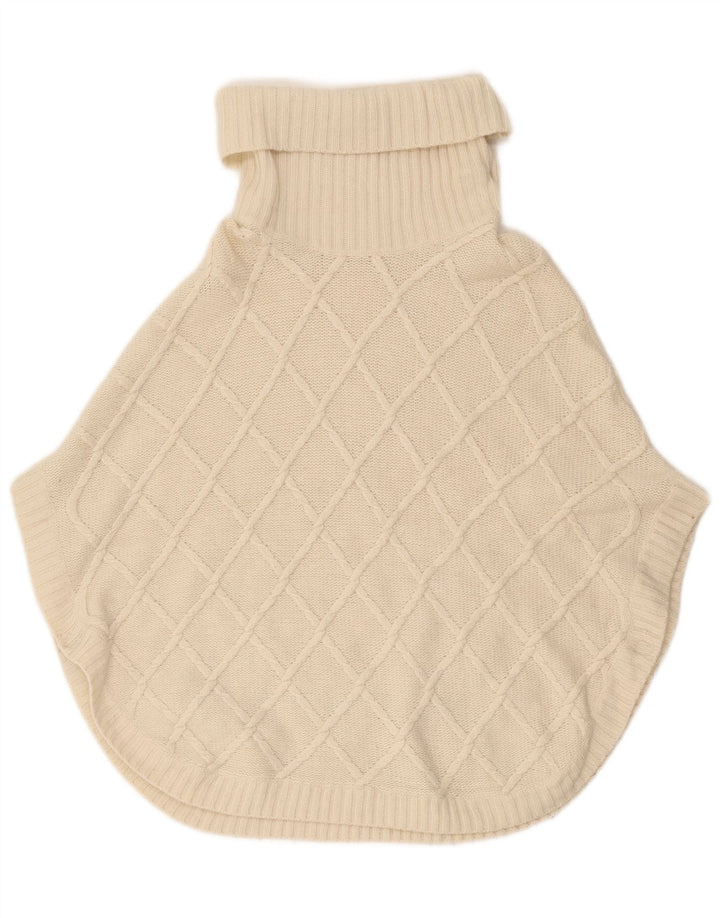 Massimo Dutti Γυναικείο Roll Poncho Jumper UK 18 XL Λευκό