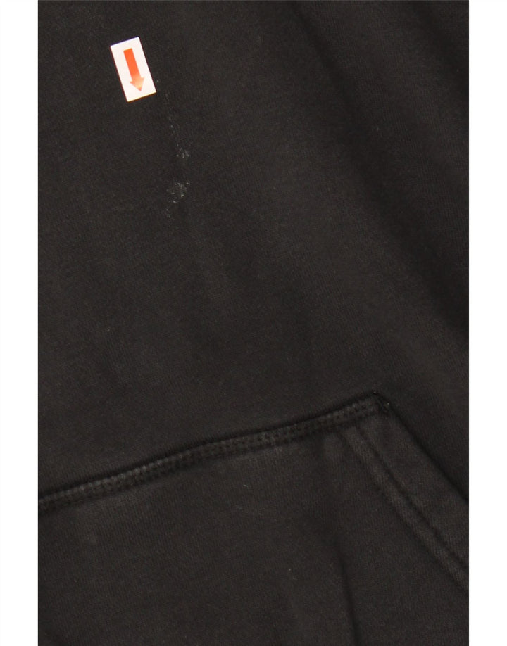 ADIDAS Γυναικεία γραφικά υπερμεγέθη κουκούλα UK 12 μεσαίο μαύρο βαμβακερό