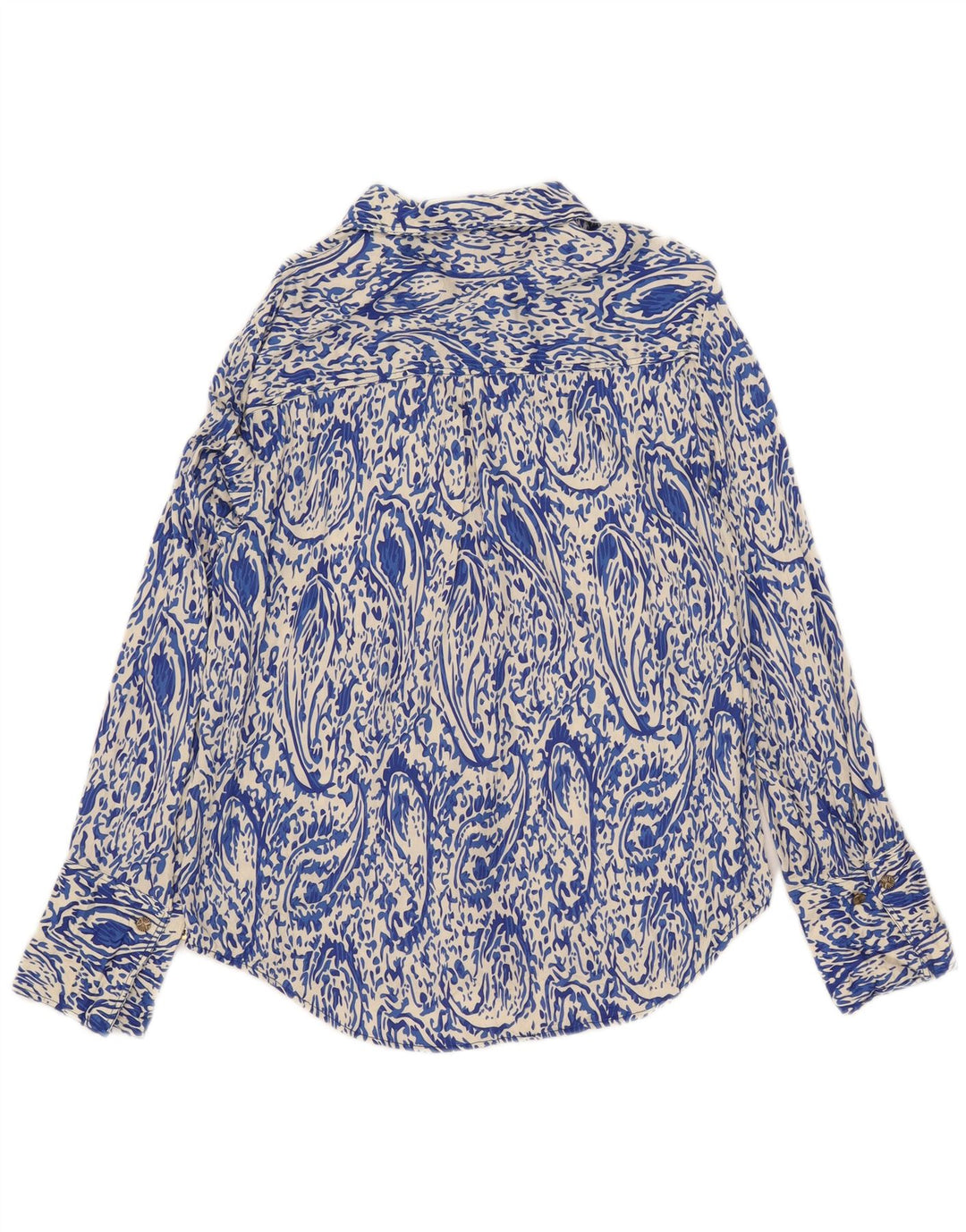 Zara Γυναικείο πουκάμισο UK 14 Medium Blue Paisley