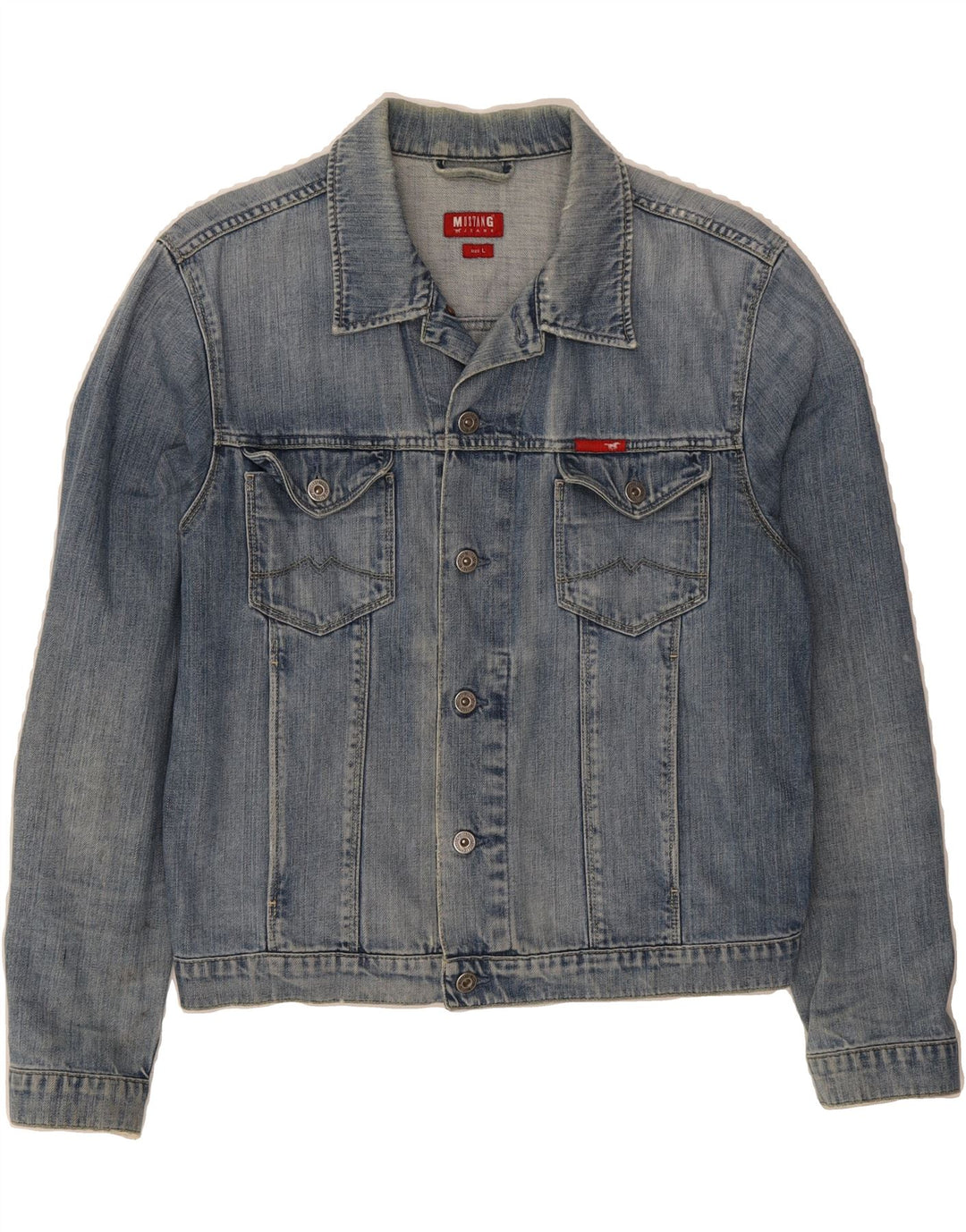 MUSTANG Womens Denim Jacket UK 16 Large Blue Cotton Vintage Mustang and Second-Hand Mustang from Messina Hembry 