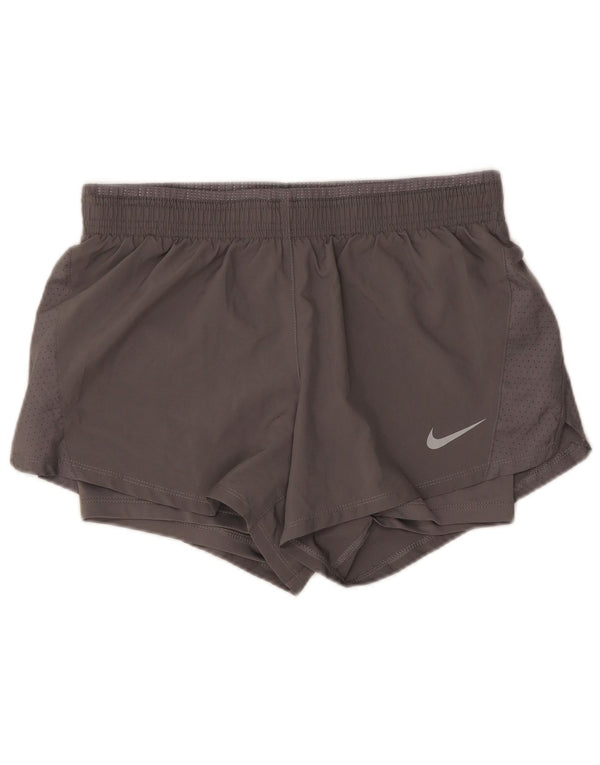 Nike Womens Dri Fit Sport Shorts UK 10 Small Grey