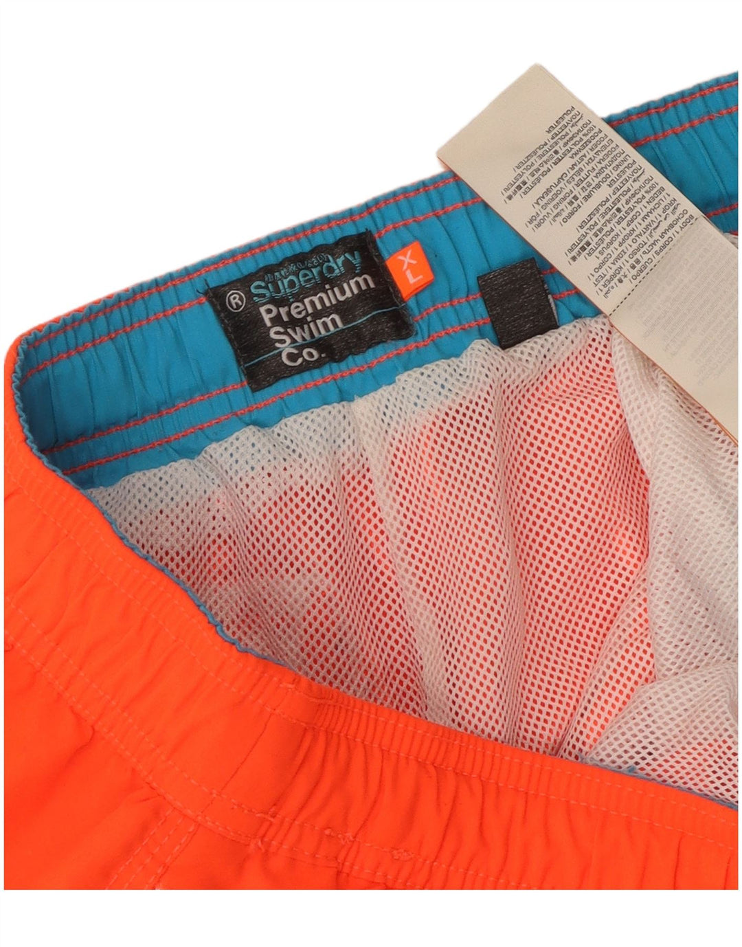 Ανδρικό γραφικό σορτς κολύμβησης Superdry XL πορτοκαλί πολυεστέρα