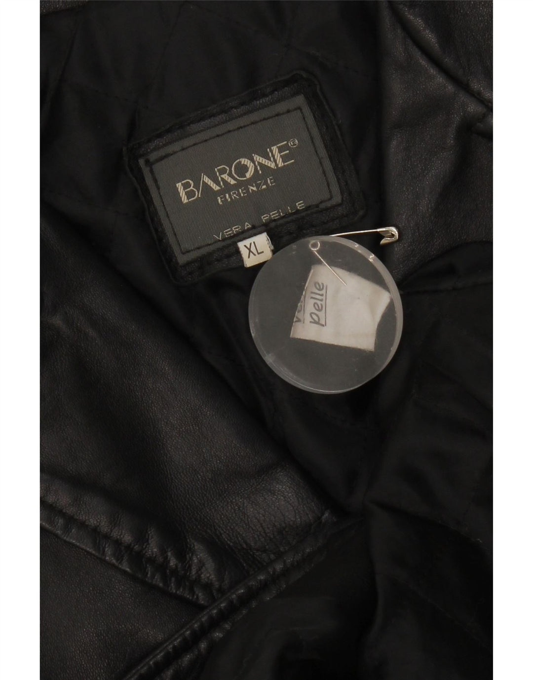 Barone Γυναικείο Δερμάτινο Παλτό UK 18 XL Μαύρο Δερμάτινο