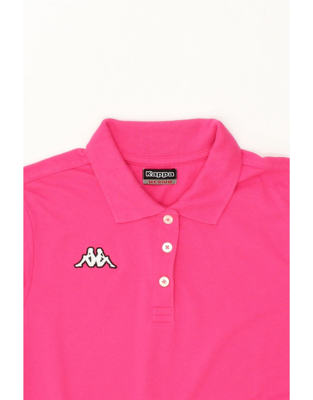 KAPPA Womens Polo Shirt UK 12 Medium Pink Cotton Vintage Kappa and Second-Hand Kappa from Messina Hembry 