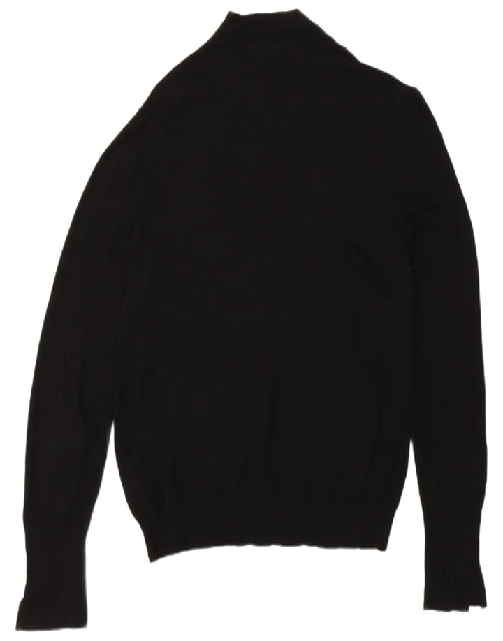 Zara Γυναικείο πουλόβερ με λαιμόκοψη UK 14 μεσαία μαύρη βισκόζη