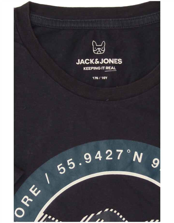 Jack & Jones Boys Core Graphic T-shirt 15-16 ετών Navy Blue