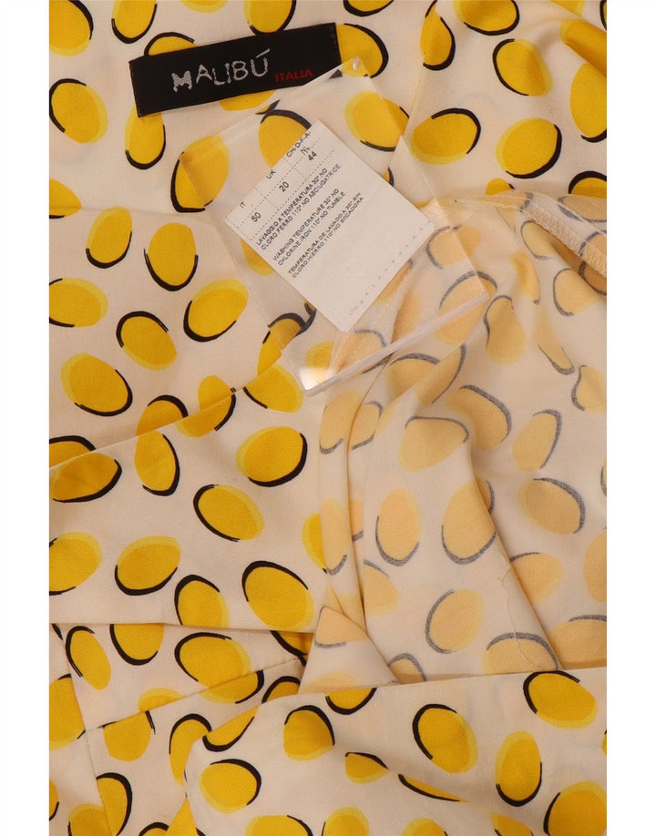 Γυναικείο αμάνικο φόρεμα με θήκη UK 20 2XL από βαμβακερό κίτρινο χρώμα