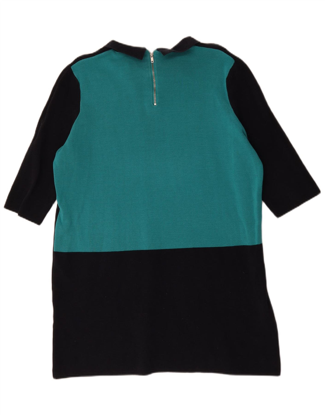 Cos Γυναικείο φόρεμα Shift UK 16 Large Black Colourblock Βαμβακερό