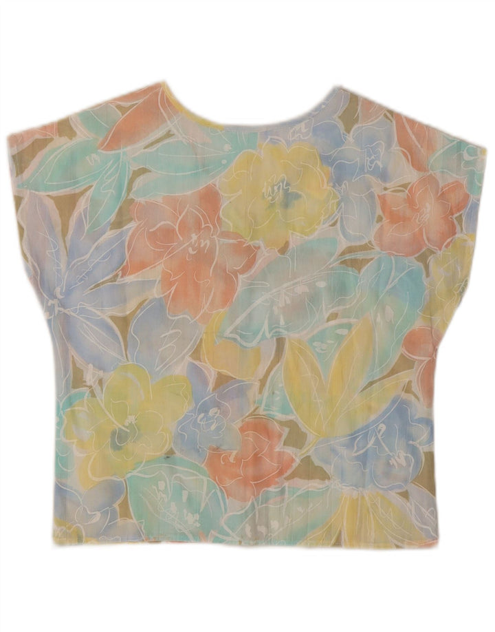 Impromptu γυναικεία μπλούζα Crop Top 10 Μικροί πολύχρωμοι φλοράλ πολυεστέρας
