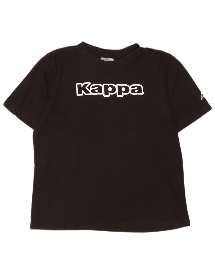 Ανδρικό γραφικό T-Shirt Kappa Top Large Μαύρο
