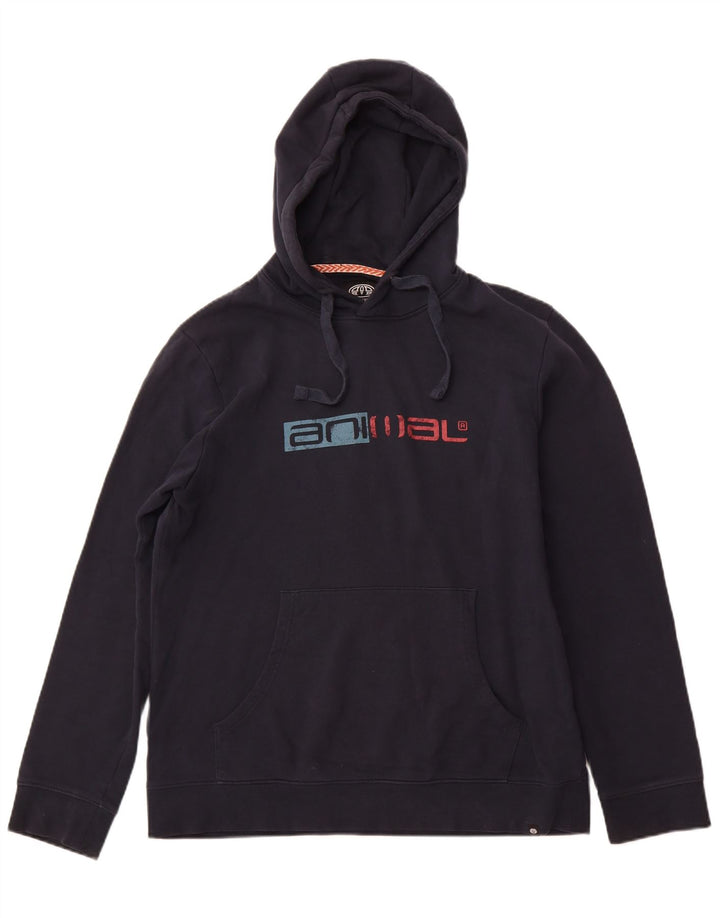 ANIMAL Ανδρικό γραφικό με κουκούλα, μεγάλο μπλε βαμβακερό