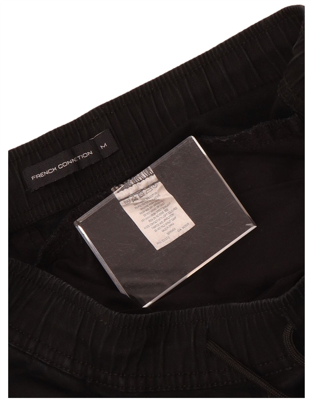 Ανδρική αθλητική φόρμα French Connection Παντελόνι Joggers Μεσαίο μαύρο βαμβακερό
