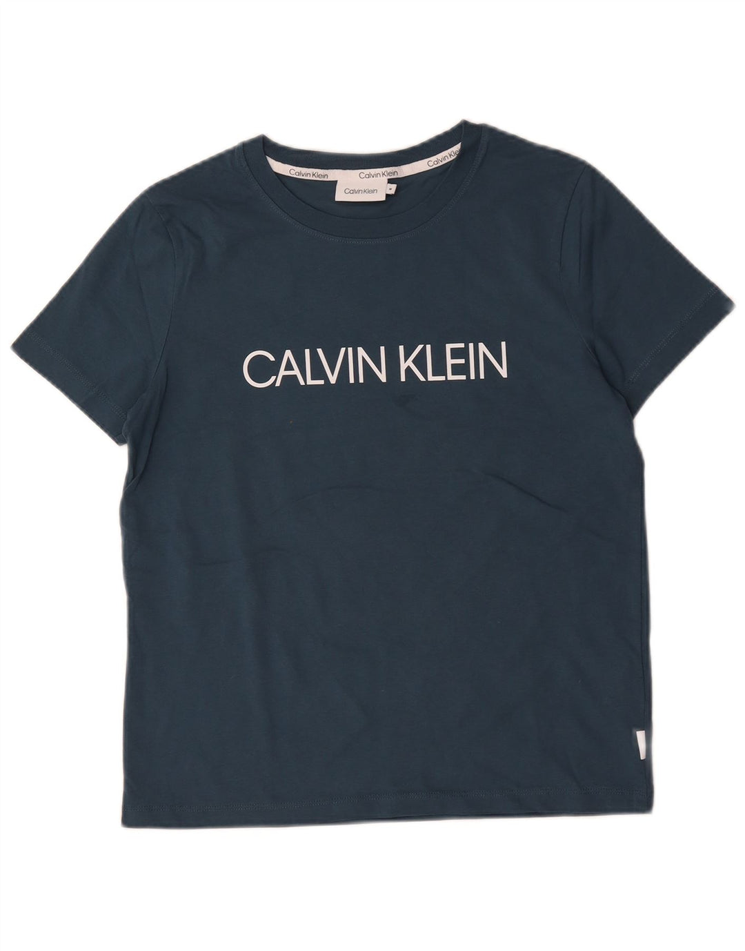 Ανδρικό γραφικό μπλουζάκι Calvin Klein Τοπ μεσαίου μπλε βαμβακερό