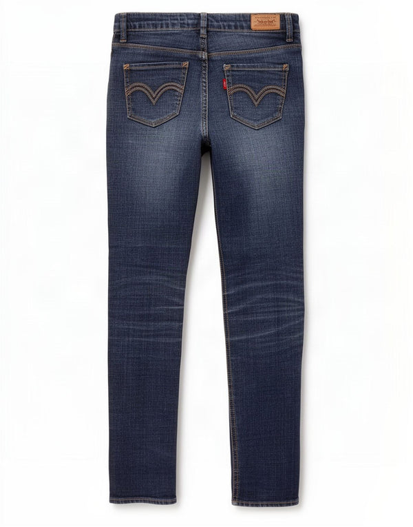 Levi's Girls Skinny Jeans 9-10 ετών W26 L26 Blue Ramie