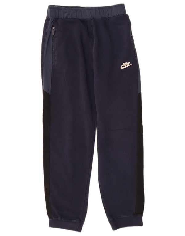 NIKE Boys αθλητική φόρμα παντελόνι Joggers 13-14 ετών XL Navy Blue Colorblock