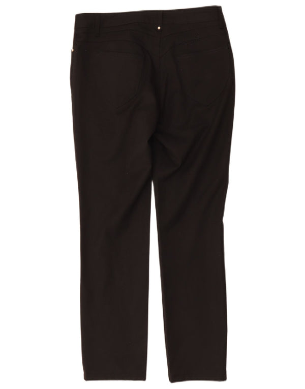 Trussardi Mens Slim Casual Trousers W27 L27 Black Cotton