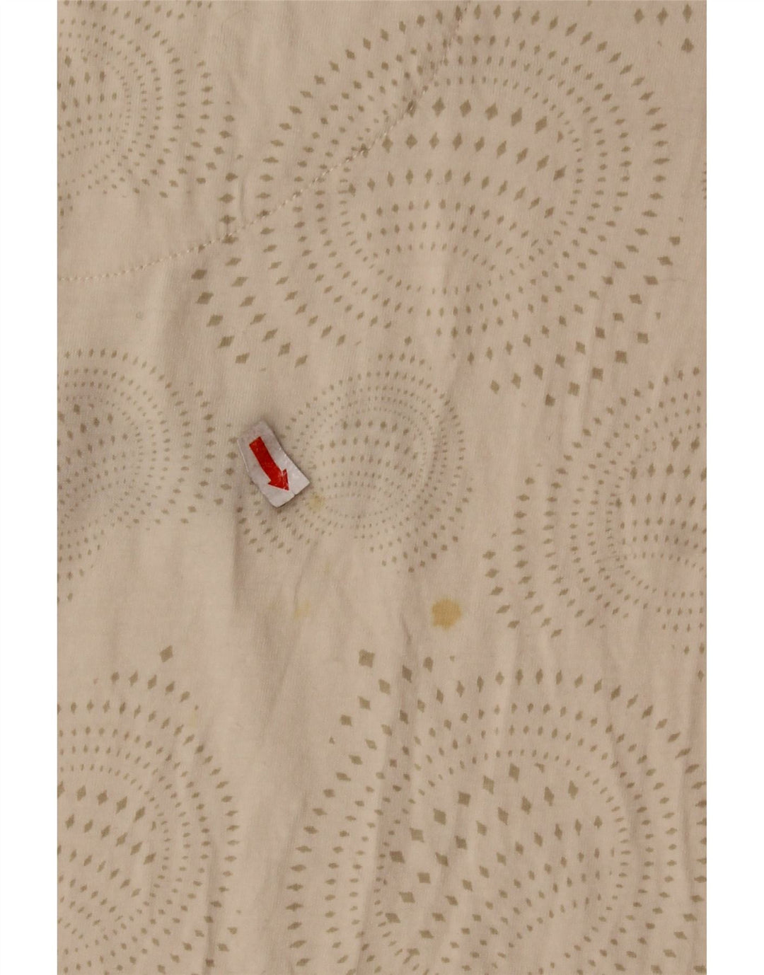 DESIGUAL Γυναικείο T-Shirt με γραφικό τοπ UK 14 Μεγάλο μπεζ βαμβακερό στίγμα