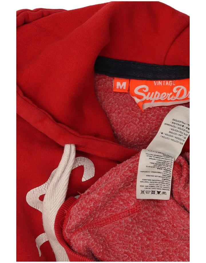 Ανδρικό γραφικό κουκούλα Superdry, μεσαίο κόκκινο βαμβακερό