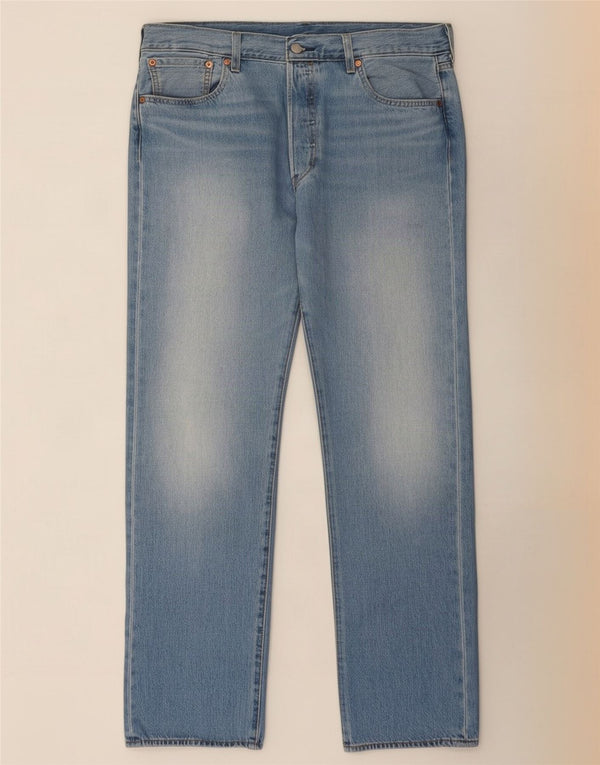 Levi's Mens 501 Straight Jeans W34 L32 Blue Cotton