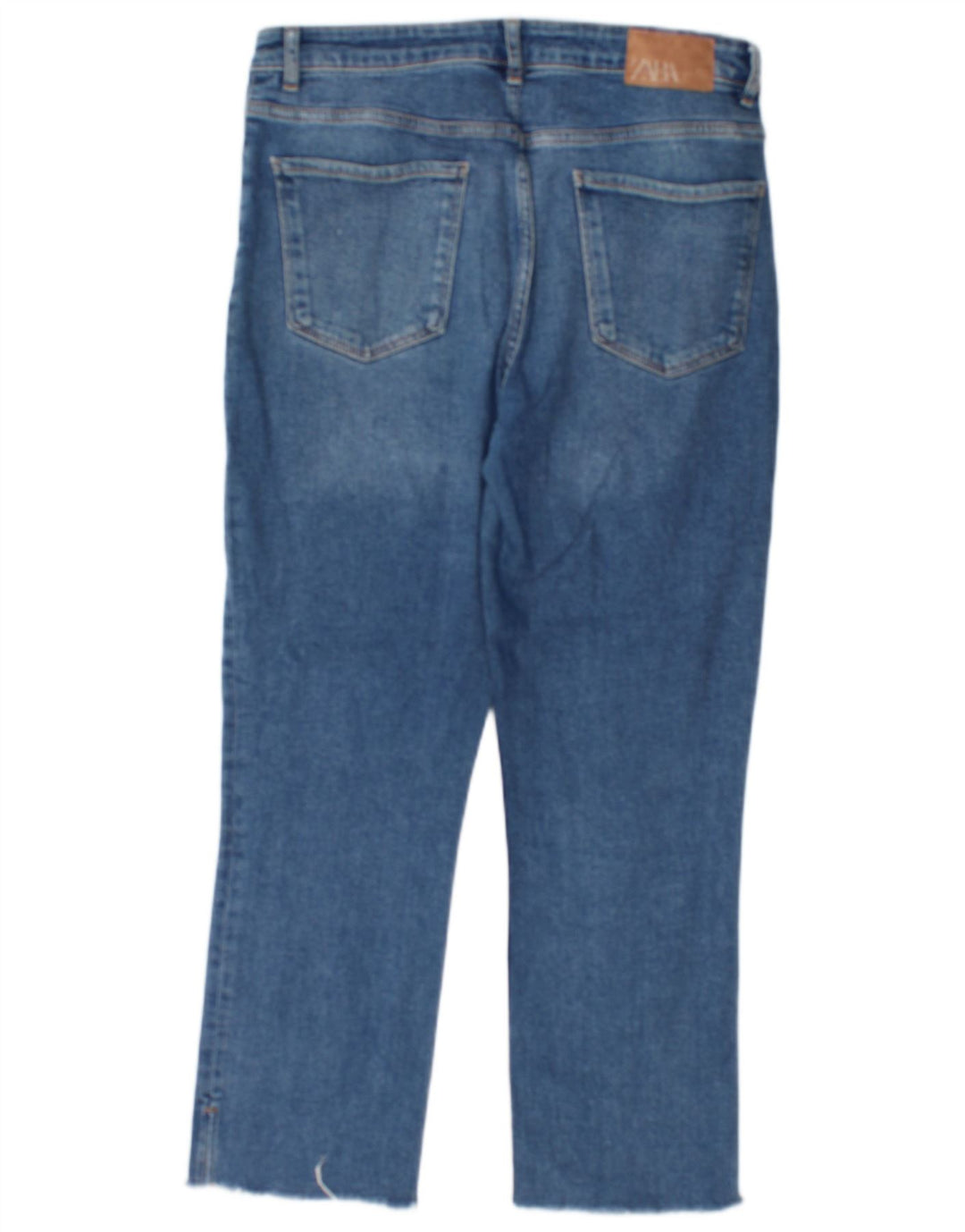 Zara Γυναικείο Cropped Jeans EU 42 Large W32 L25 Blue