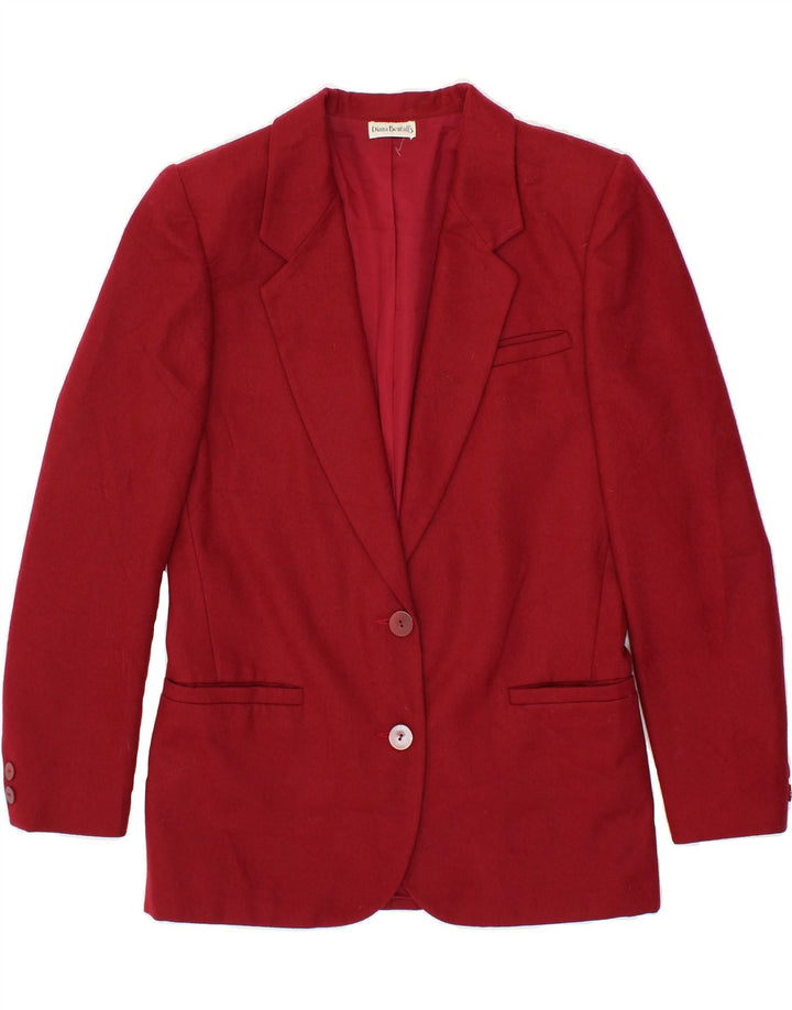 DIANA BENTALLS Womens 2 Button Blazer Jacket UK 10 Small Red Wool Vintage Diana Bentalls and Second-Hand Diana Bentalls from Messina Hembry 