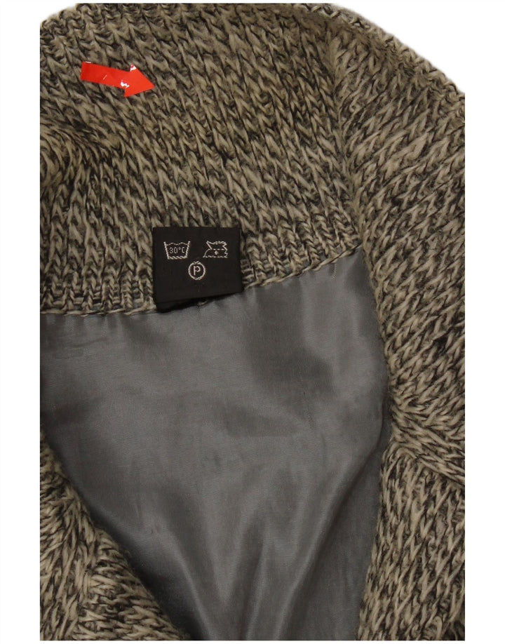 Vintage ανδρικό πουλόβερ ζακέτα με μεσαίο γκρι φλιτζάνι