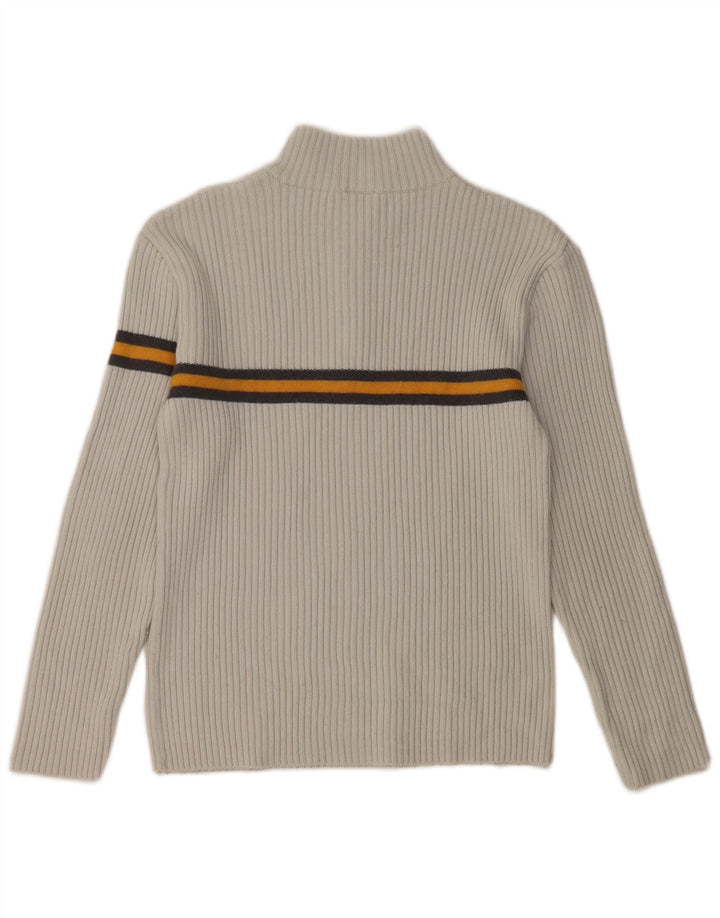 Γυναικείο πουλόβερ με φερμουάρ FILA UK 10 Μικρό γκρι ριγέ μαλλί