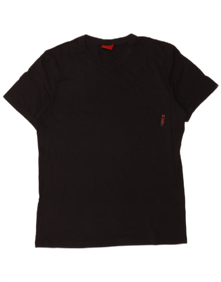 Ανδρικό T-Shirt Hugo Boss Top μεγάλο μαύρο βαμβακερό