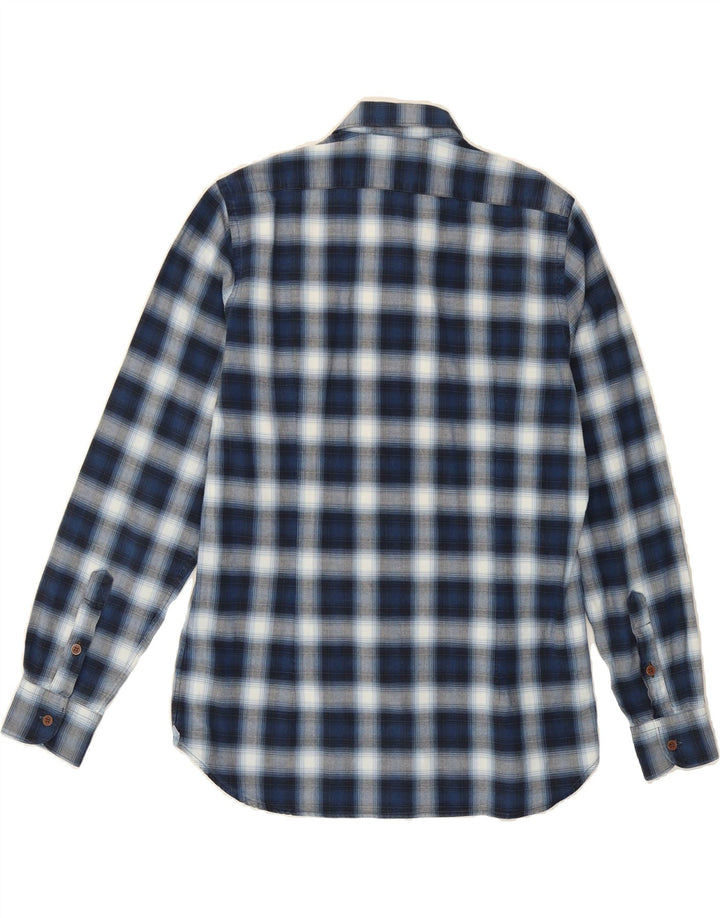 SIVIGLIA Mens Flannel Shirt Medium Navy Blue Check Cotton Vintage SIVIGLIA and Second-Hand SIVIGLIA from Messina Hembry 