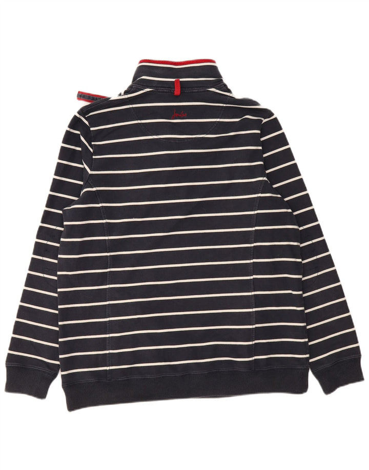 Joules Γυναικεία φούτερ με λαιμόκοψη με κουμπιά Jumper UK 14 Large Navy Blue ριγέ