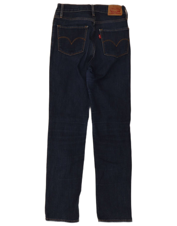 Levi's γυναικείο 724 ψηλό ίσιο τζιν W24 L28 Navy Blue Cotton