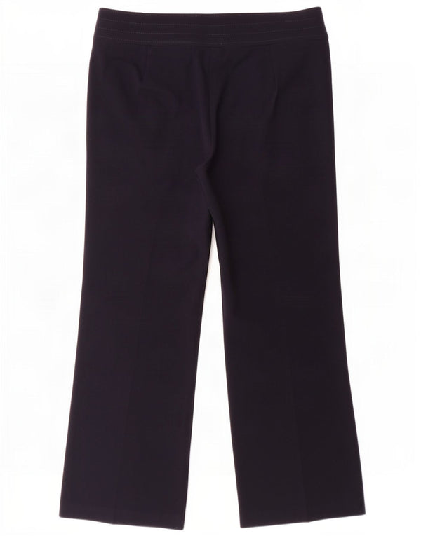 Marks & Spencer Womens Casual Trousers UK 12 Medium W30 L28 Navy Blue