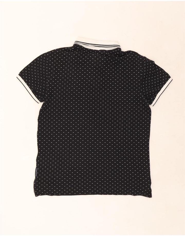 Armani Ανδρικό μπλουζάκι πόλο κανονικό, βαμβακερό με μαύρα στίγματα