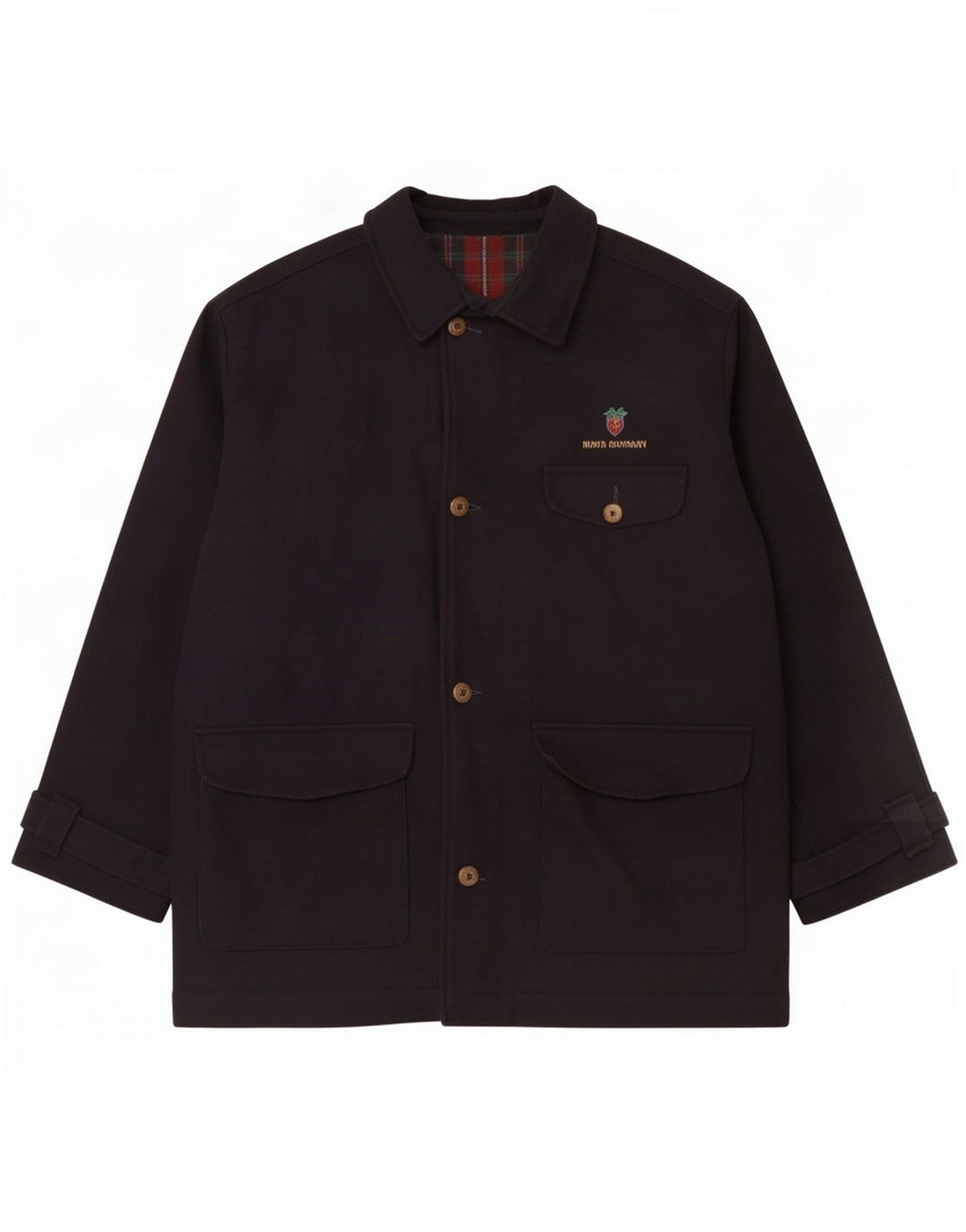 Vintage Ανδρικό Utility Jacket UK 40 Large Navy Blue Wool