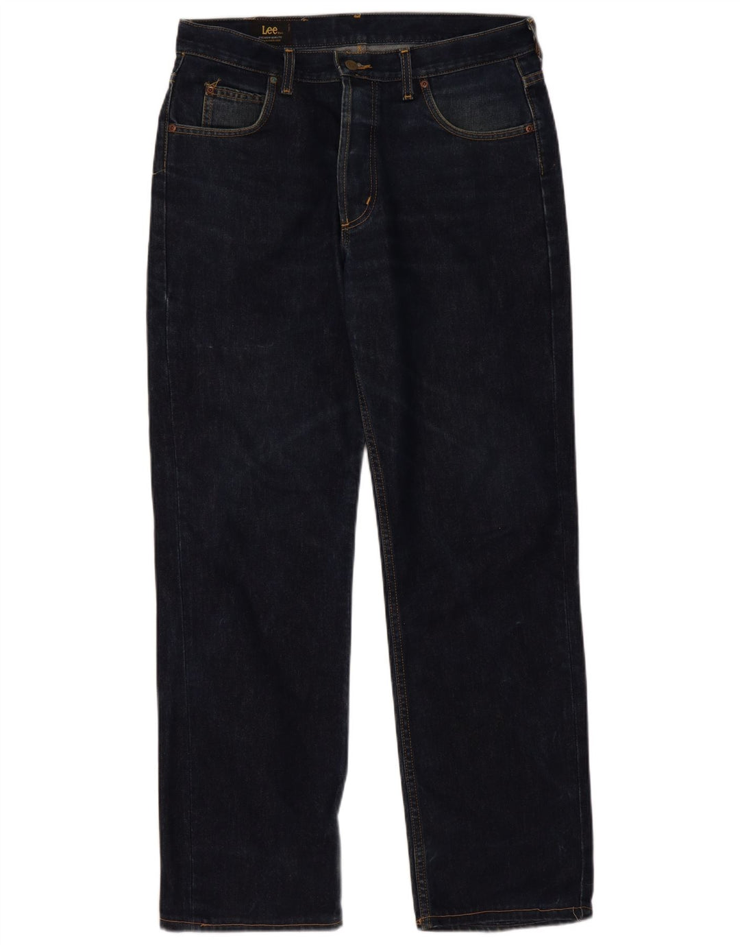 Lee Mens Chicago Straight Jeans W36 L32 Navy Blue Cotton