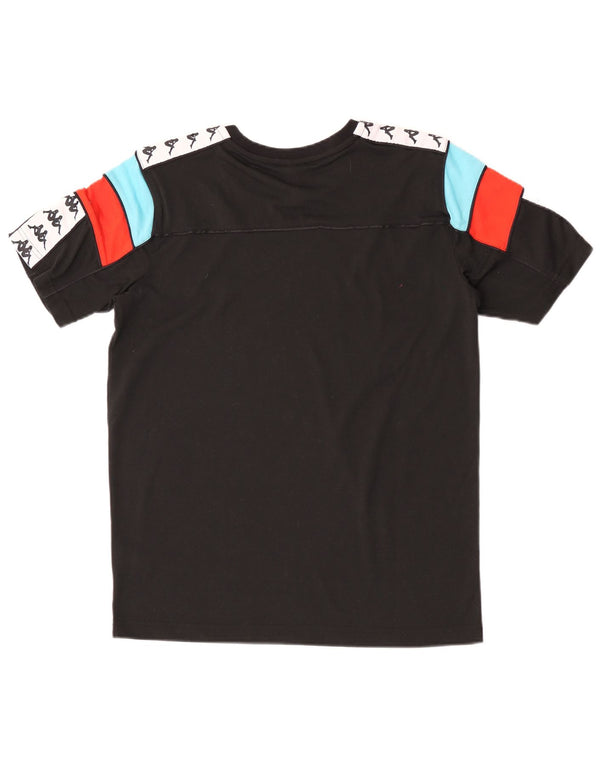 Ανδρικό γραφικό μπλουζάκι Kappa Top Medium Black Colourblock Βαμβακερό