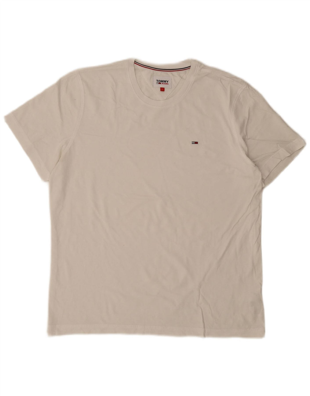 TOMMY HILFIGER Ανδρικό T-Shirt Top μεγάλο λευκό βαμβακερό
