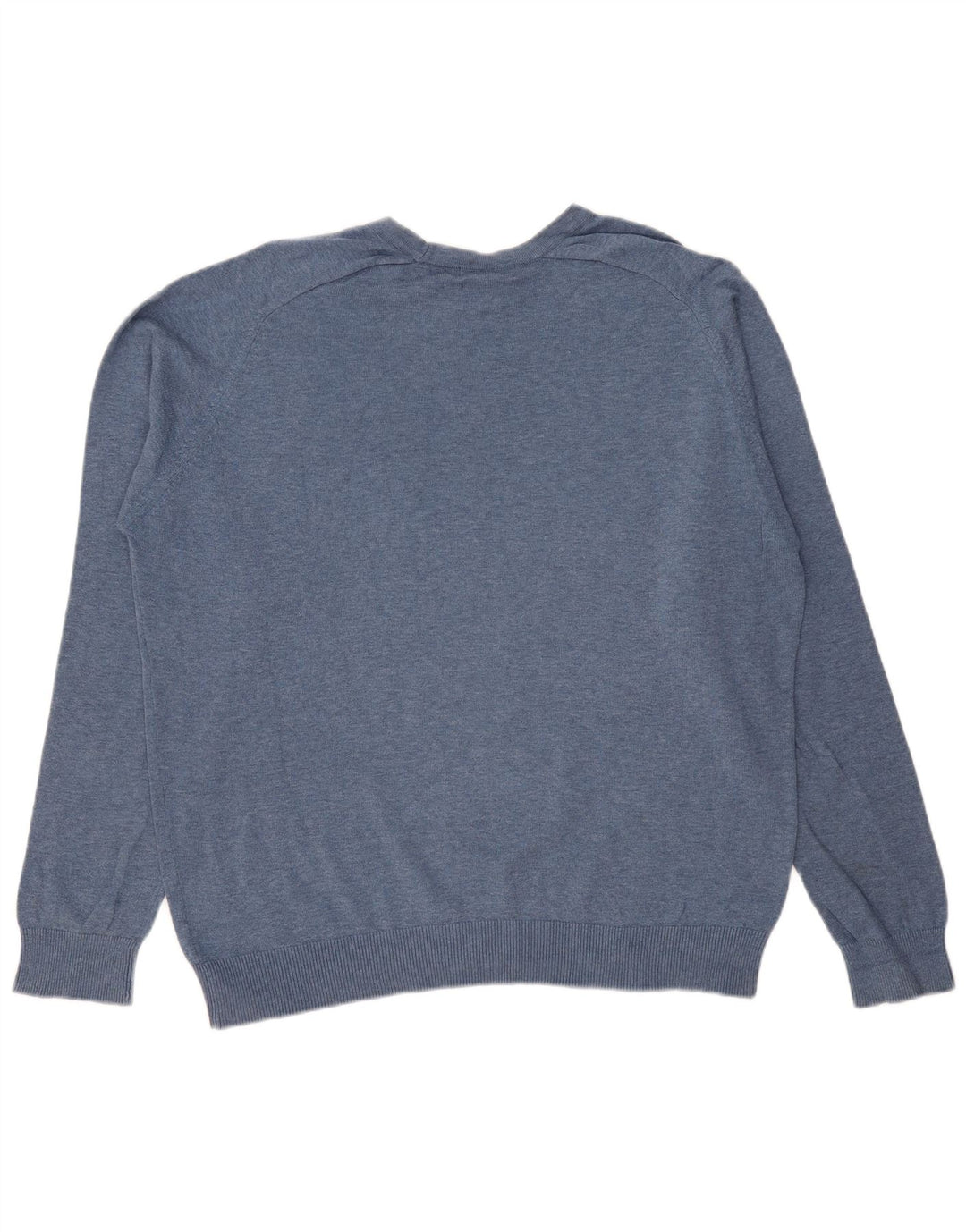 JAMES PRINGLE Ανδρικό πουλόβερ Relaxed Fit Crew Neck Jumper Μεσαίο μπλε βαμβακερό