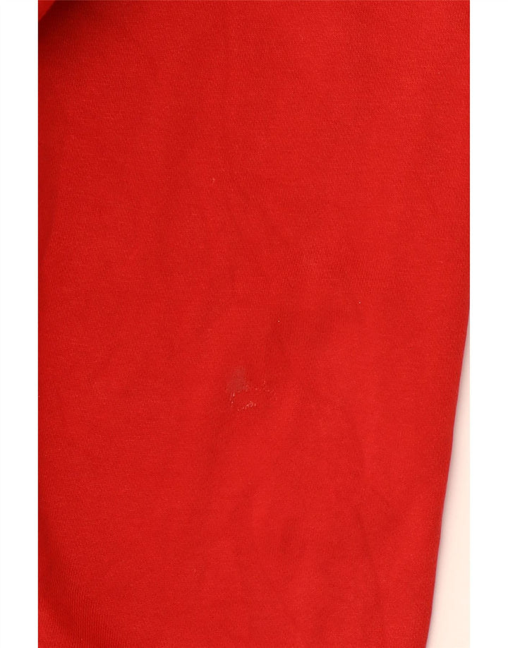 Ανδρικό πουλόβερ με κουκούλα με φερμουάρ ADIDAS XL κόκκινο βαμβακερό