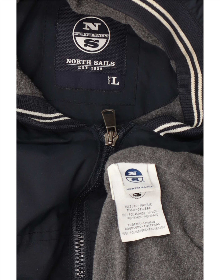 North Sails Ανδρική κουκούλα Bomber Jacket UK 40 Large Navy Blue Polyamide